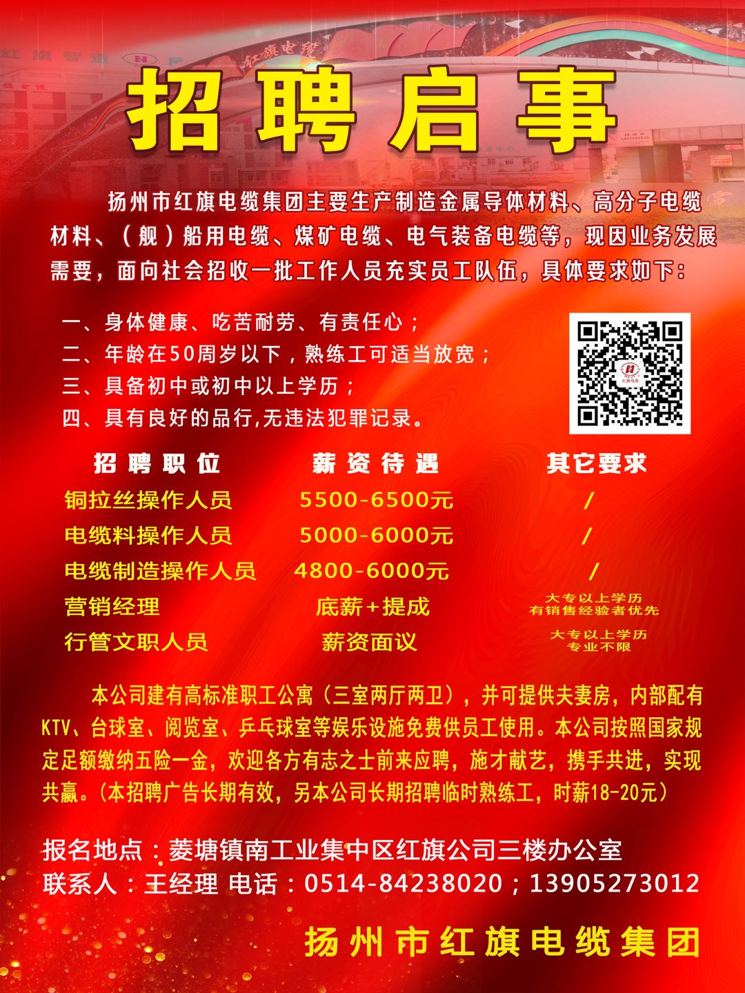 江苏红力科技集团招聘启事